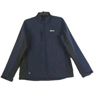 STORMTECH PERFORMANCE~Men's Size L~Navy Blue/Black Jacket Zip-Up w/Logo "MISTER"